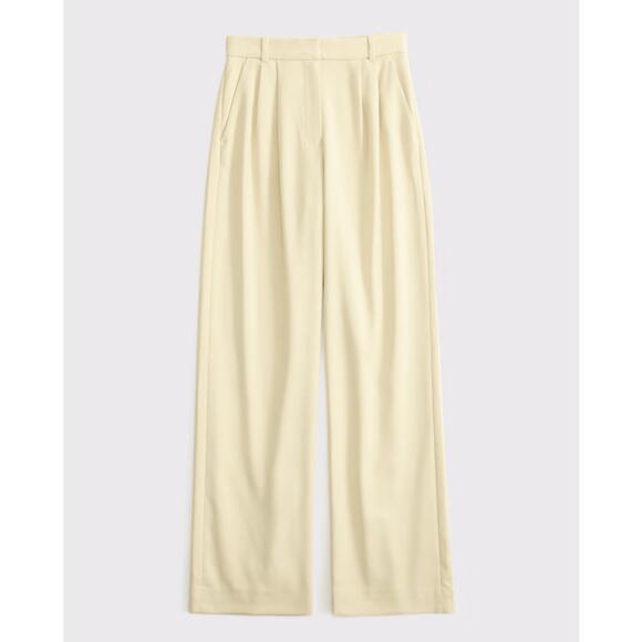 Abercrombie & Fitch Pants - Abercrombie & Fitch A&F Sloane Tailored Wide Leg Pant size 25 0S Yellow
